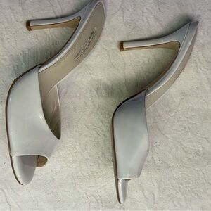 BCBGeneration White Peep-Toe Heels